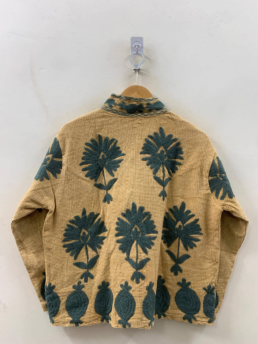 The Golden Susani — Hand-Embroidered Waffle Cotton Jacket