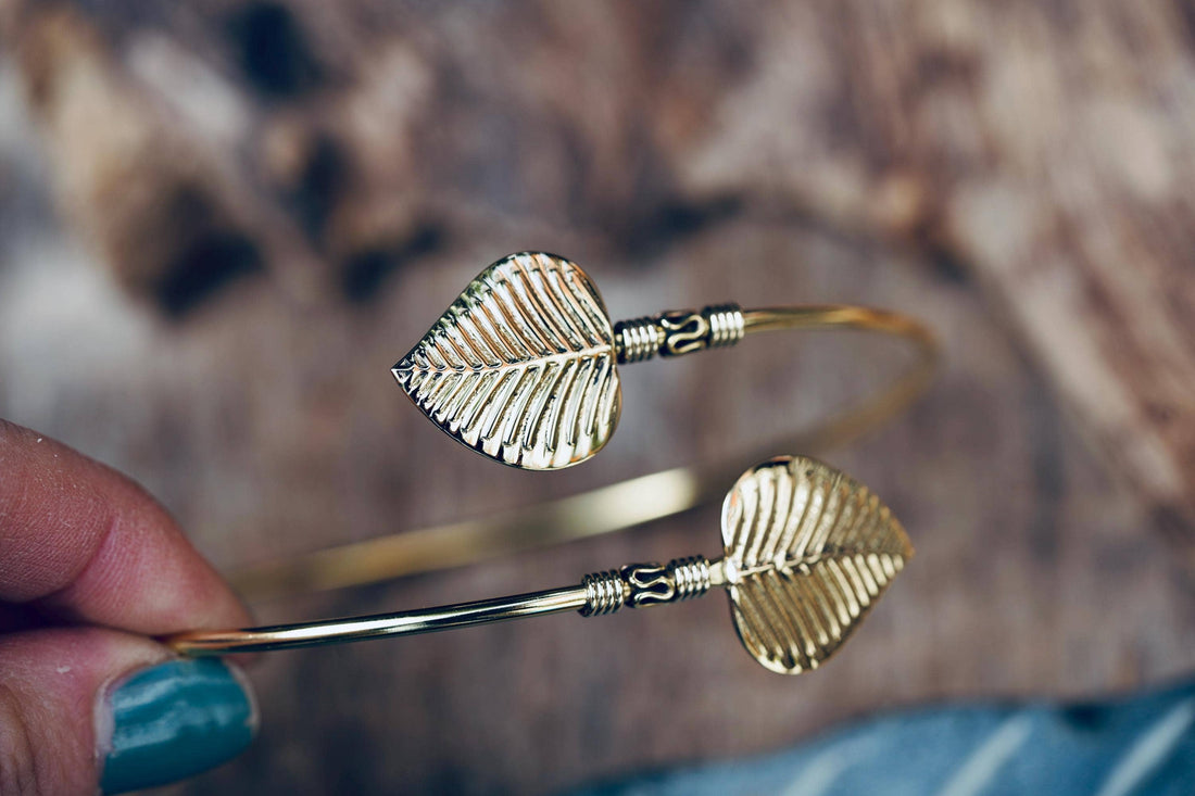 PALMA Boho Brass Arm Cuff Bracelet