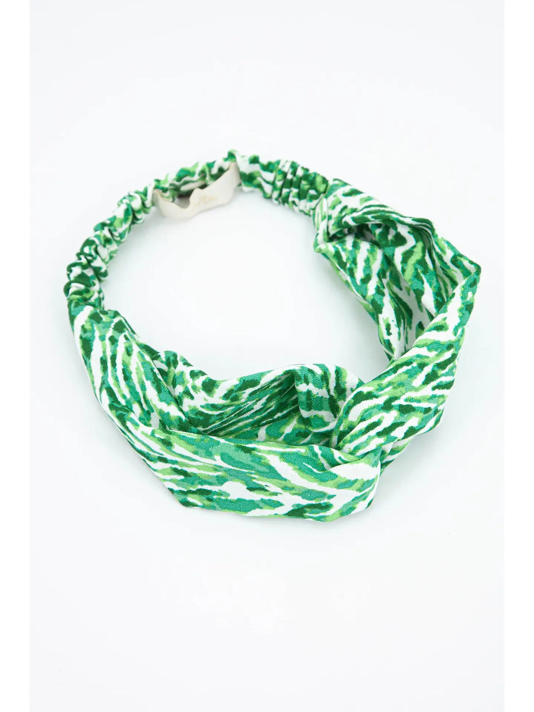 Sassie Textured Painted Chevron Print Headband in Green
