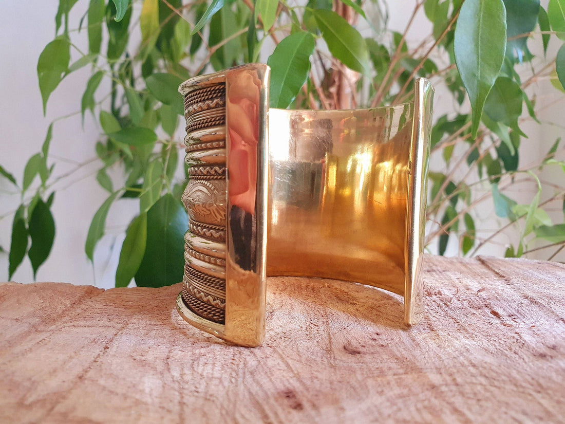 LOGAN Large Brass Cuff Bracelet