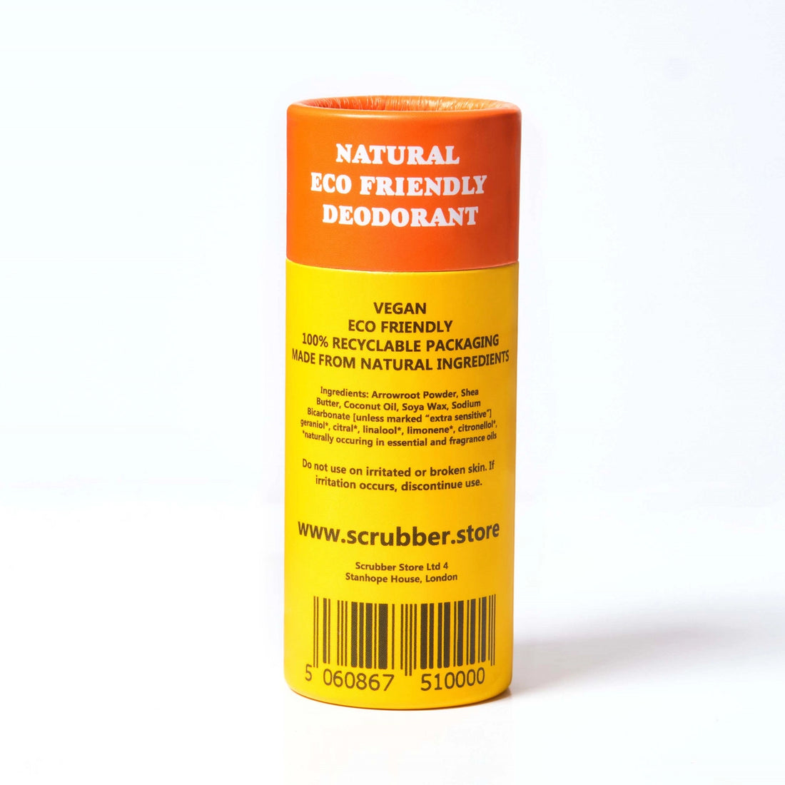 Eco Friendly Retro Deodorant Stick - Grapefruit & Manderin