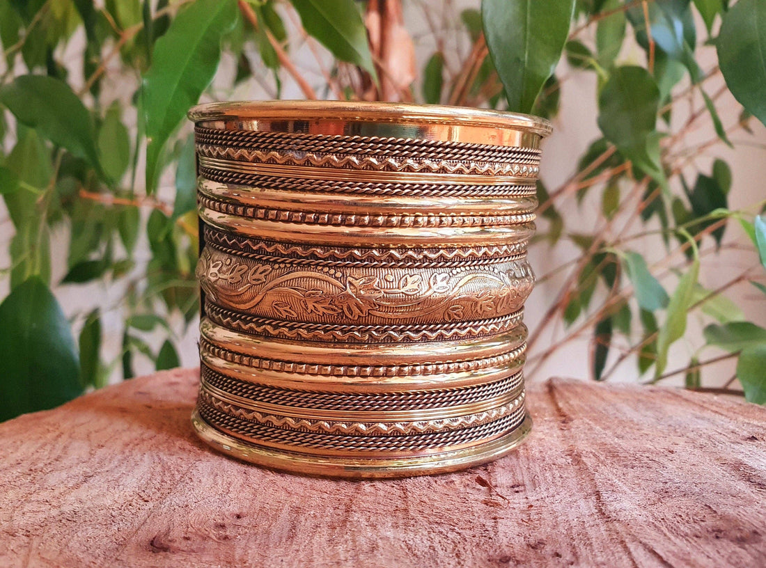 LOGAN Large Brass Cuff Bracelet