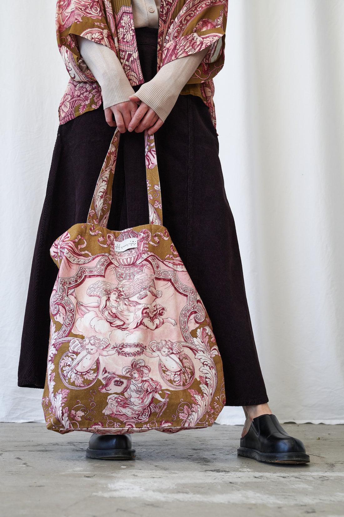 One Hundred Stars Large Canvas Shopper Bag in Angels Olive -