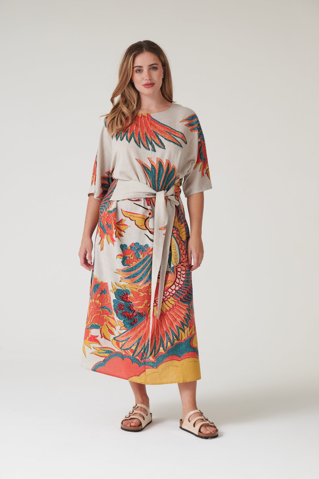 OBI Dress One Hundred Stars in Stone Crane