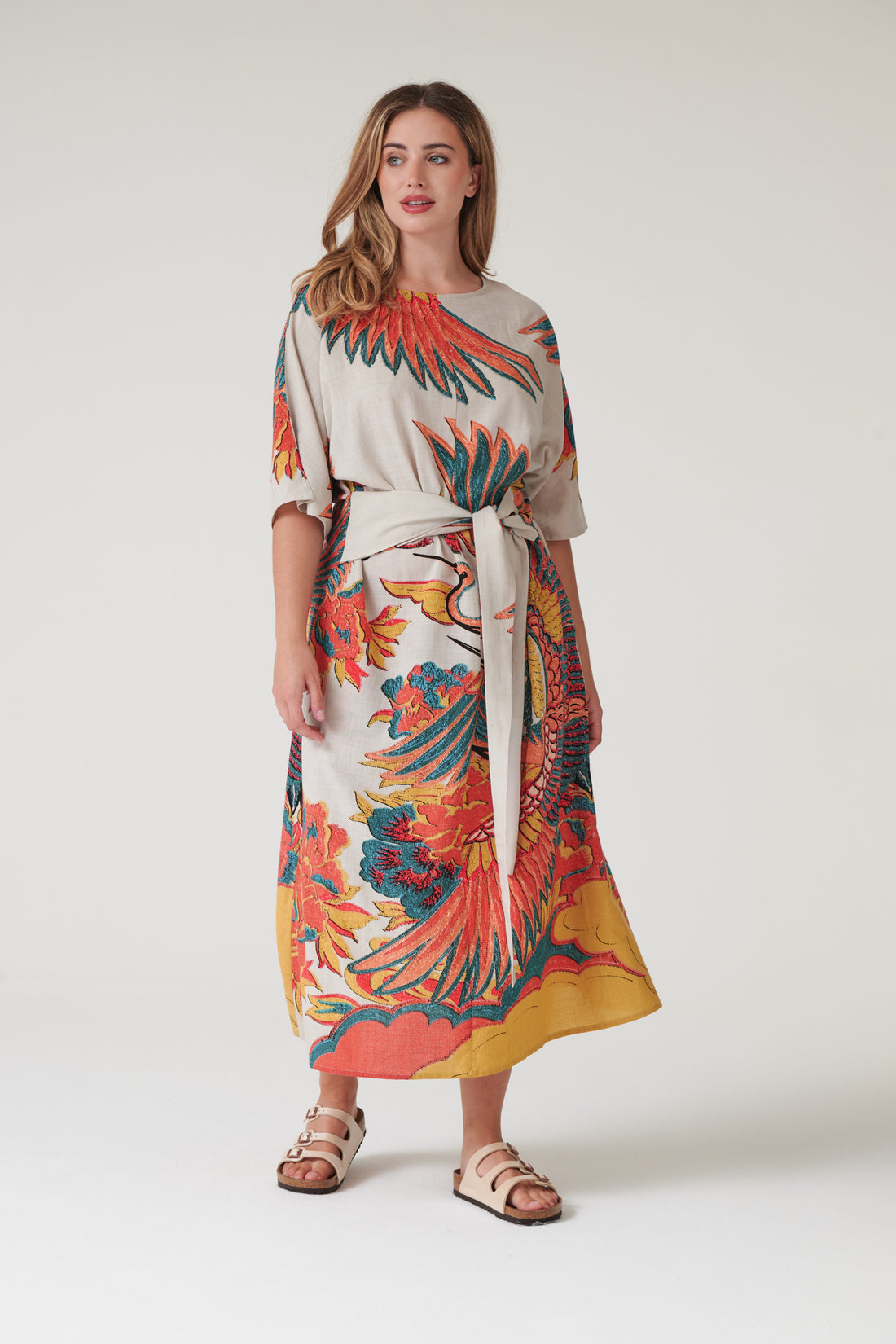 OBI Dress One Hundred Stars in Stone Crane