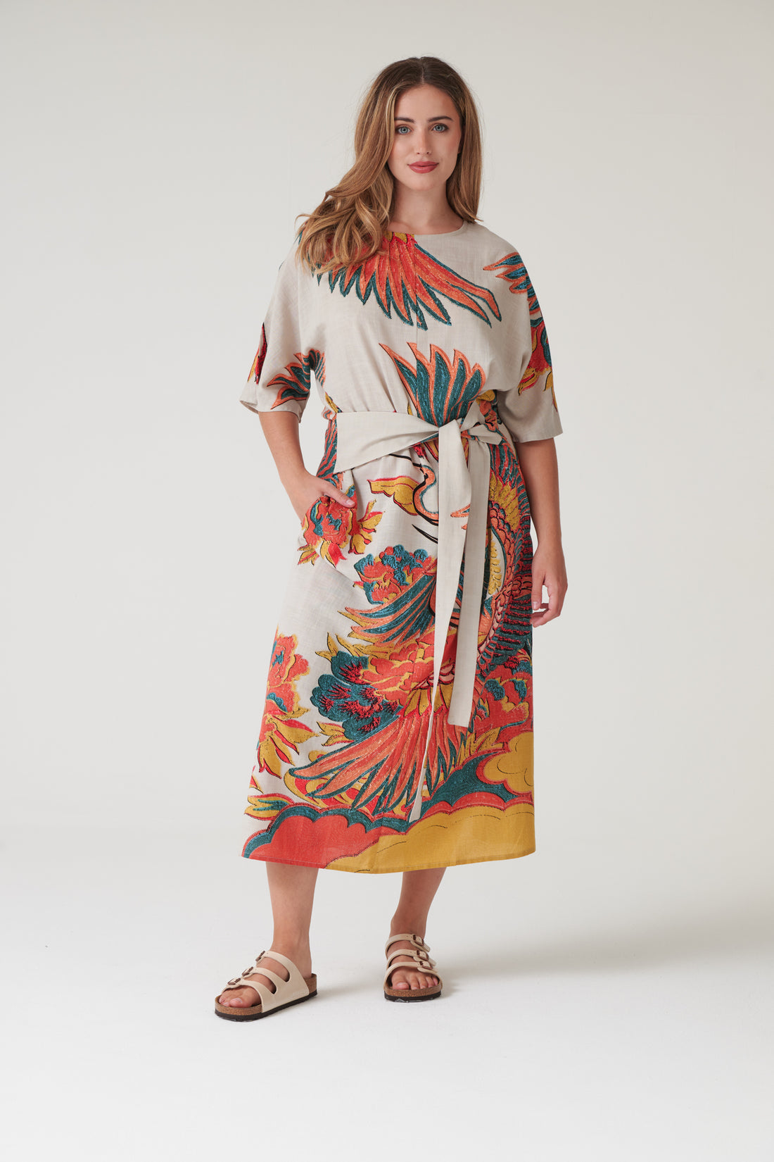 OBI Dress One Hundred Stars in Stone Crane