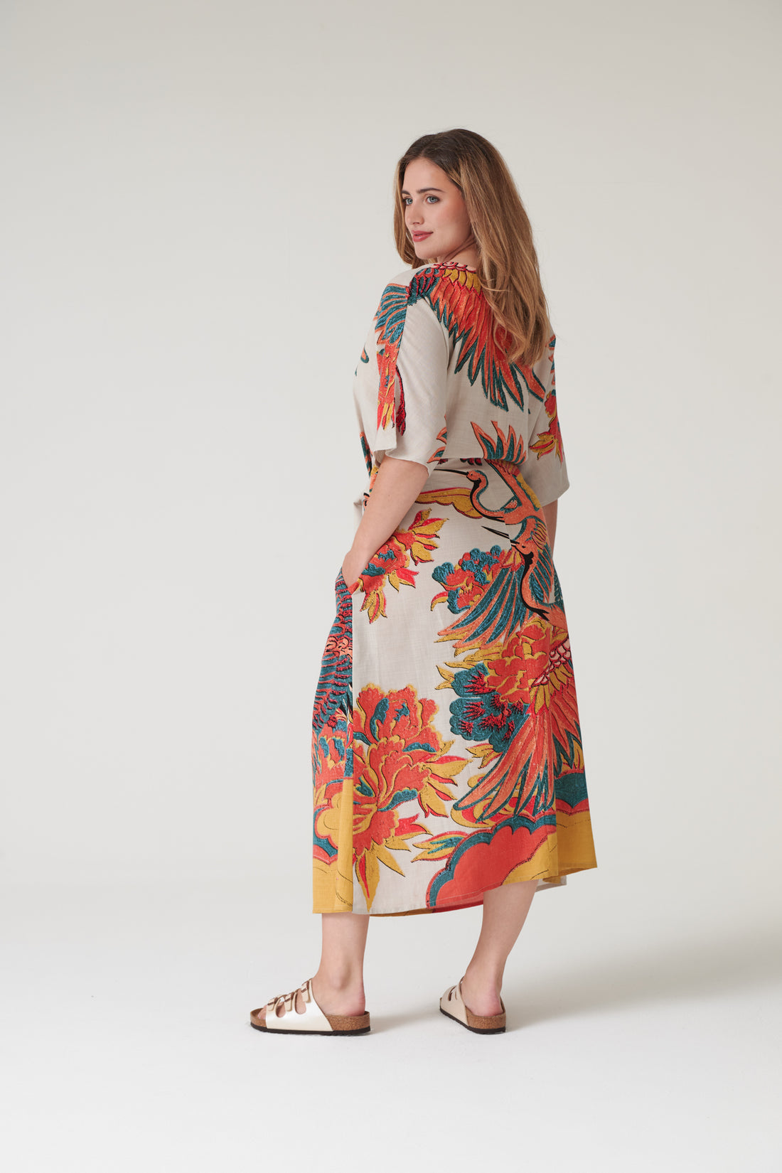 OBI Dress One Hundred Stars in Stone Crane