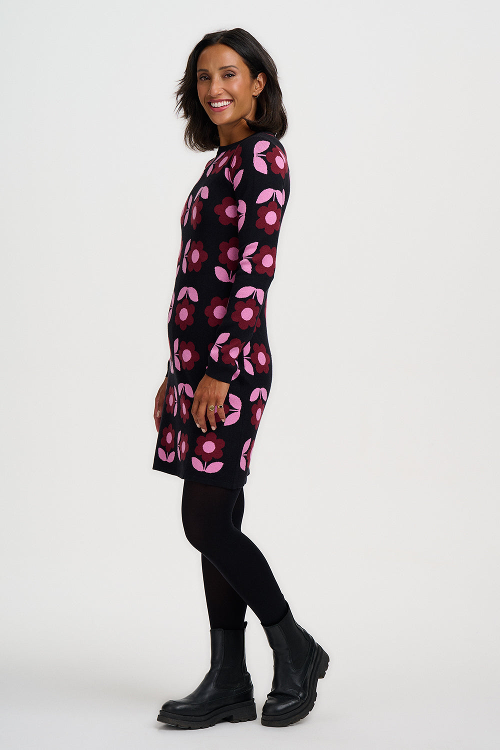 REN Mod 60s Mary Quant Print Daisy Dress