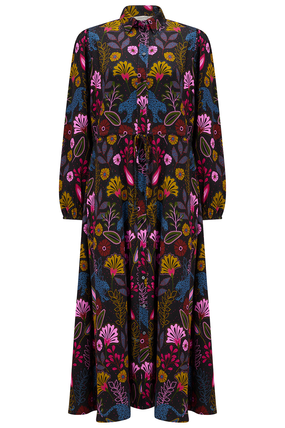 DOTTIE Maxi Shirt Dress in Panther Jungle Print
