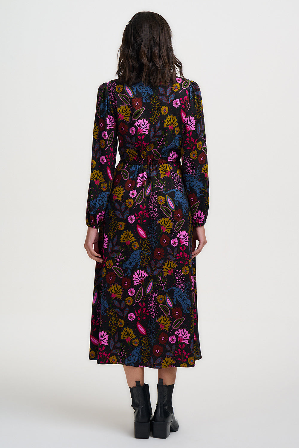 DOTTIE Maxi Shirt Dress in Panther Jungle Print
