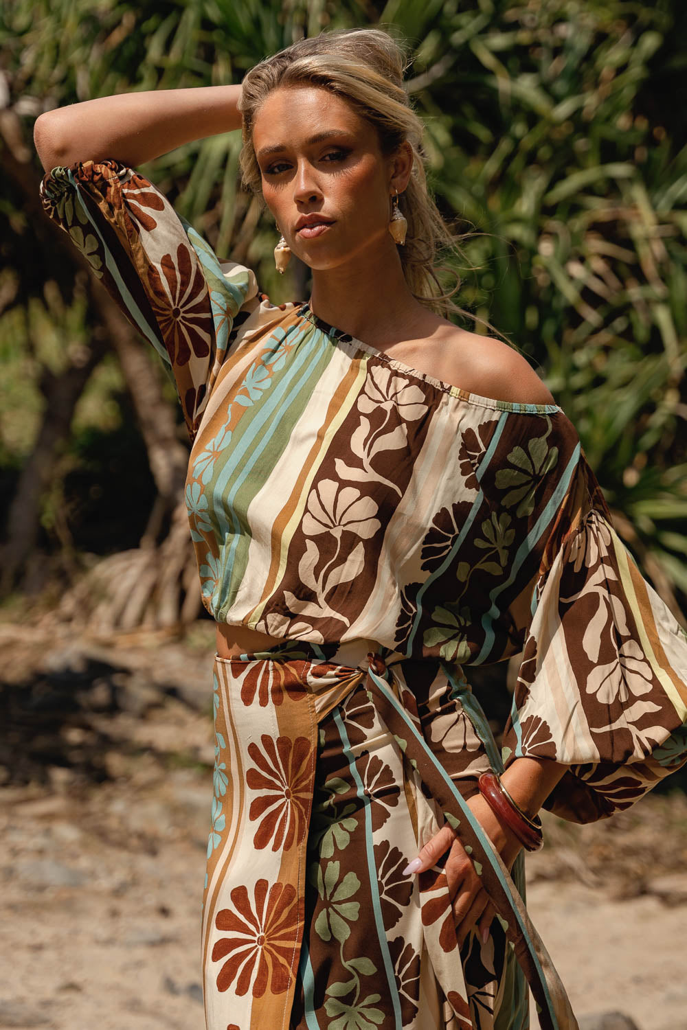 BEANA Print Zia Wrap Skirt
