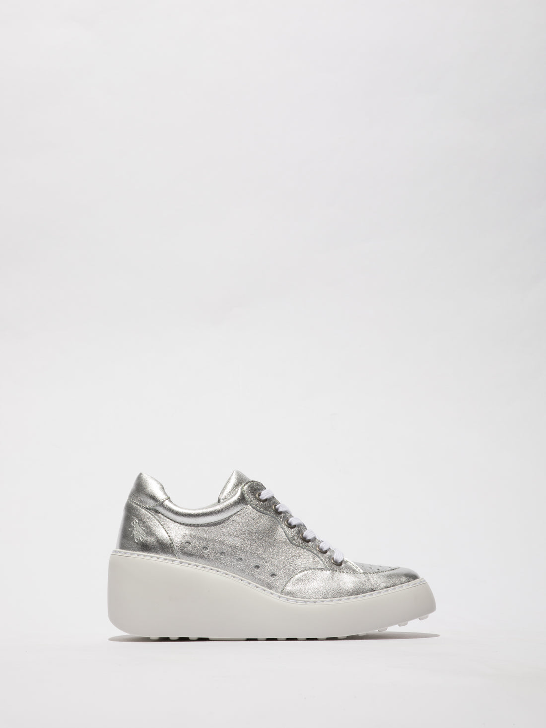 LAMINATO Wedge Trainer in Silver by Fly London - DERK742FLY
