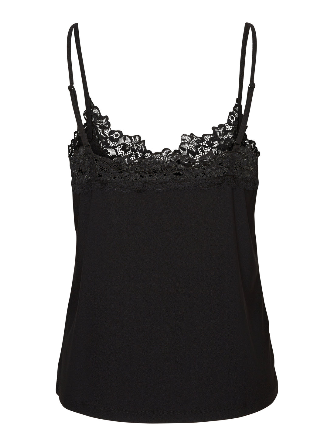 MILLA Strappy Lace Detail Cami Top in Black