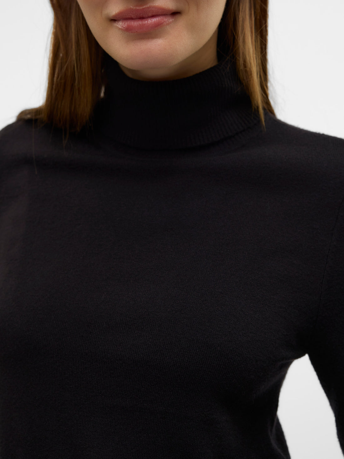 HAPPINESS Roll Neck Top in Black