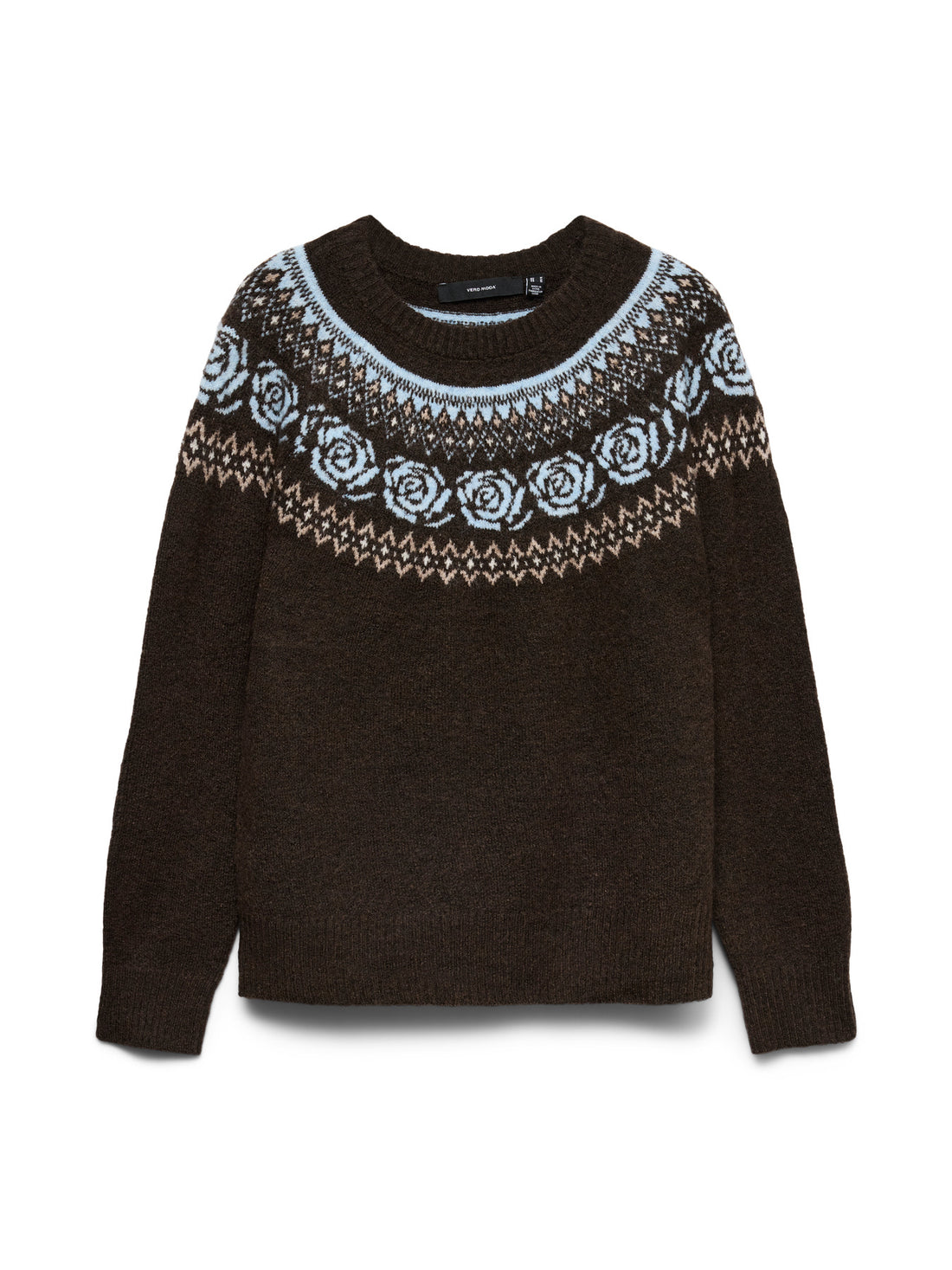 SIMONE Nordic Folk Pullover in Blue and Brown