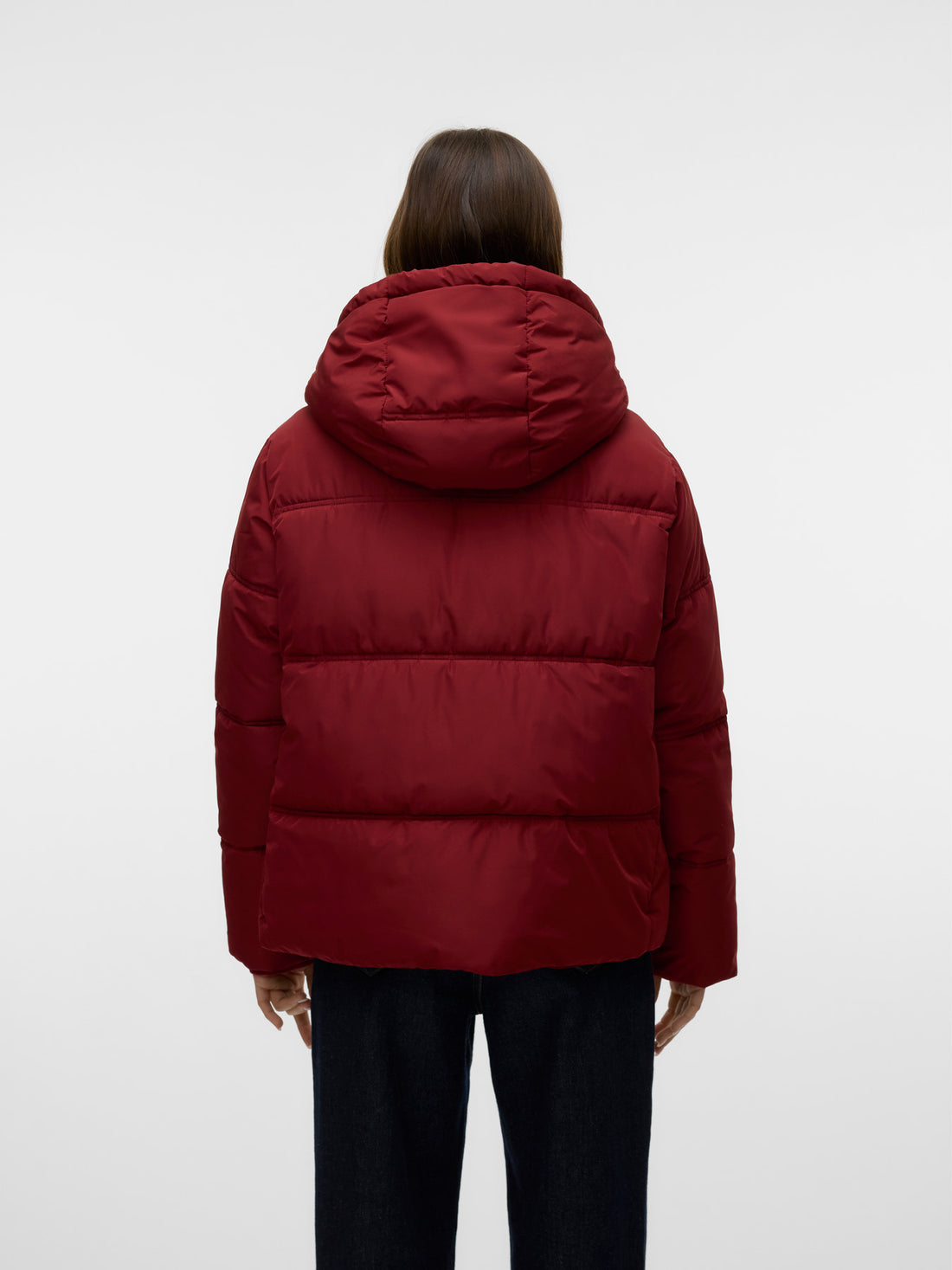 SOPHIE Hooded Padded Jacket in Cherry Red