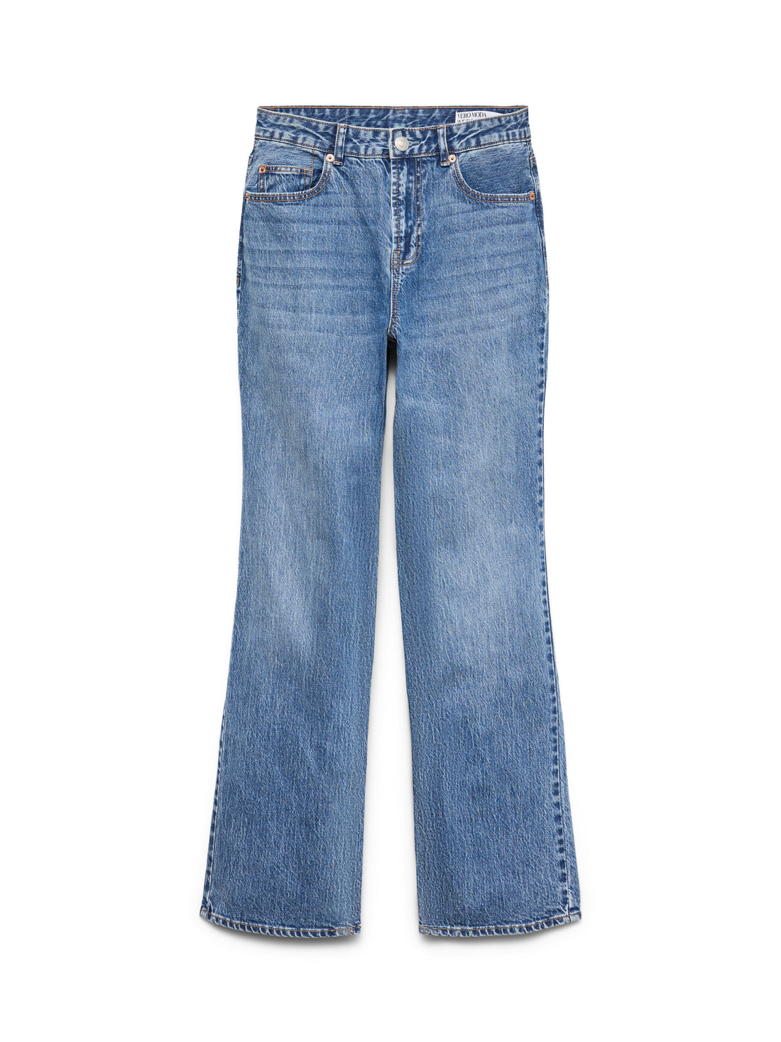 TESSA High Rise Straight Leg Jeans in Classic Mid Blue Denim