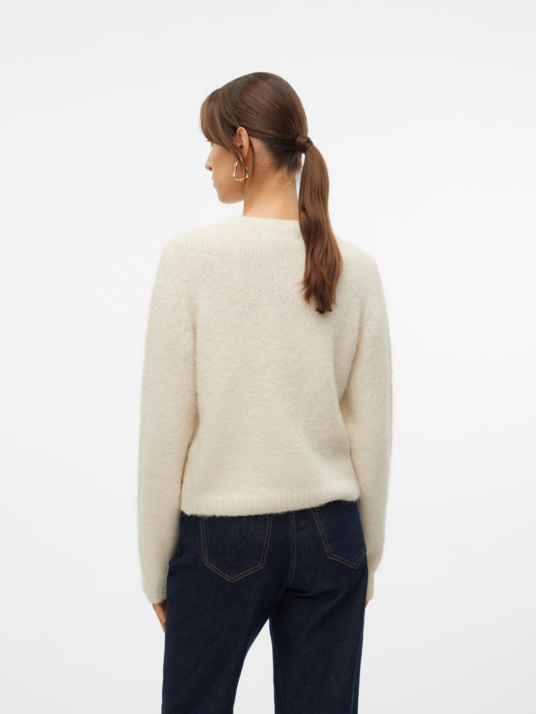 NOVAH Knit Pullover Jumper in Birch Cream
