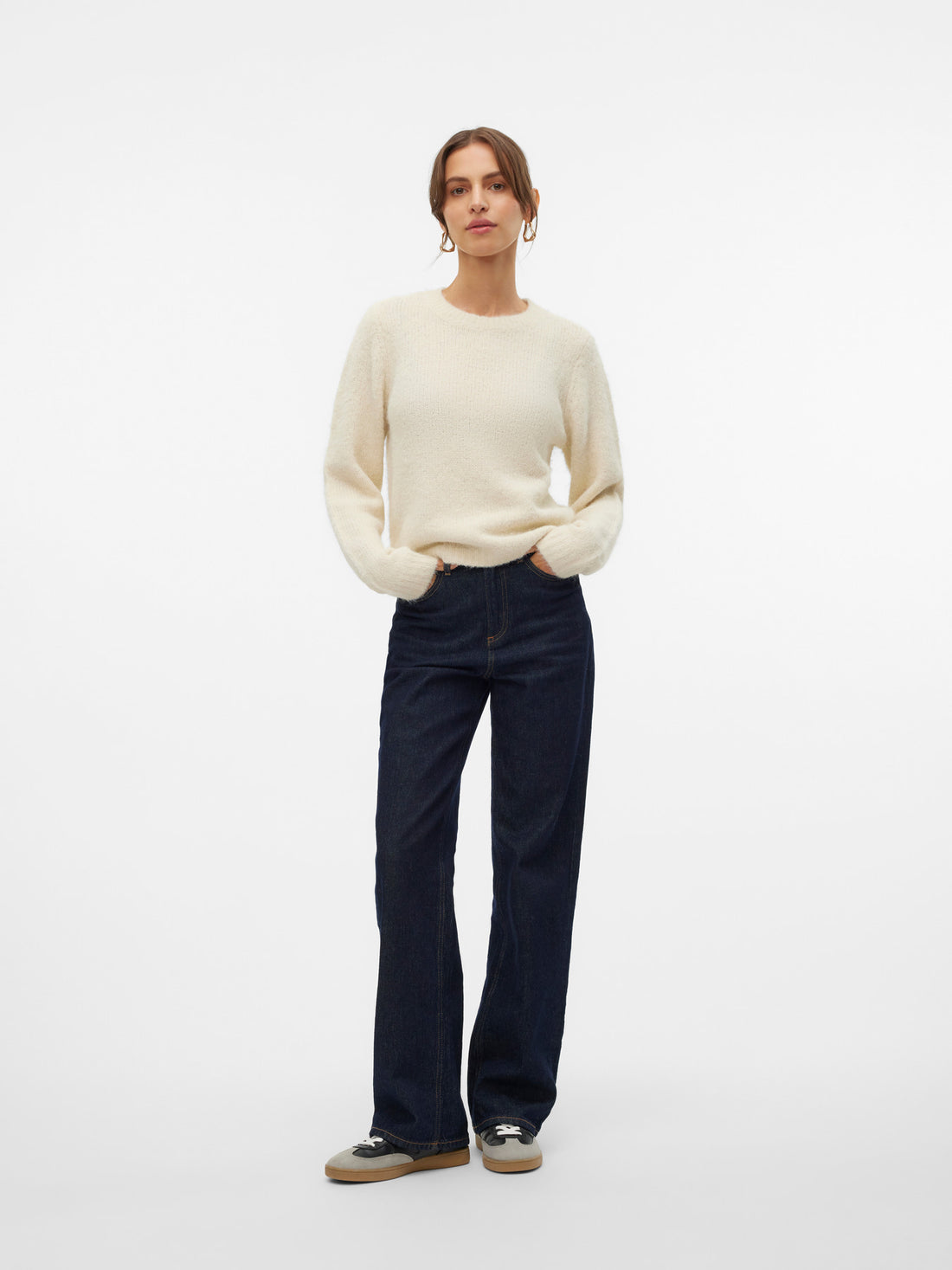 NOVAH Knit Pullover Jumper in Birch Cream