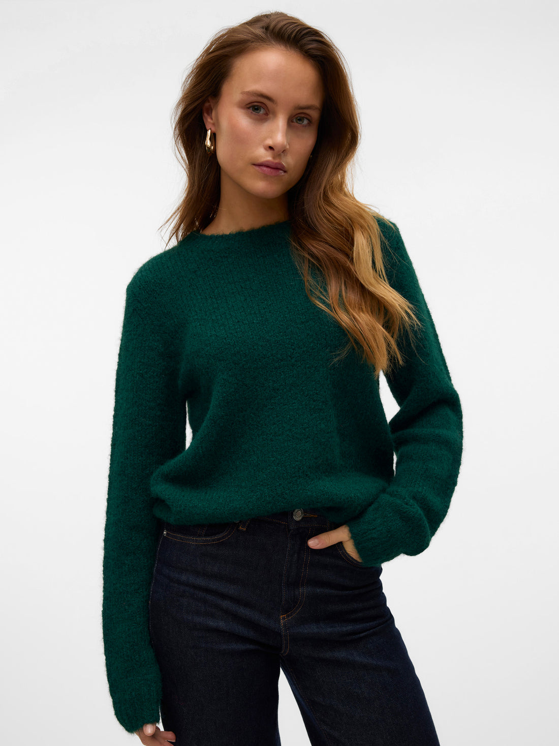 NOVAH Knit Pullover Jumper in Pine Grove Green