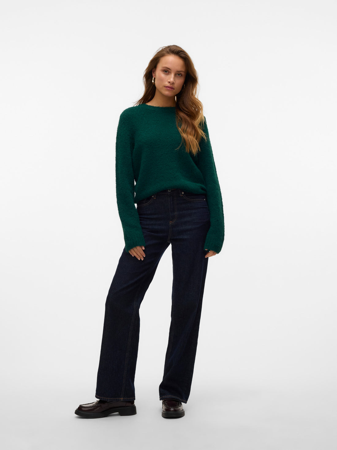 NOVAH Knit Pullover Jumper in Pine Grove Green