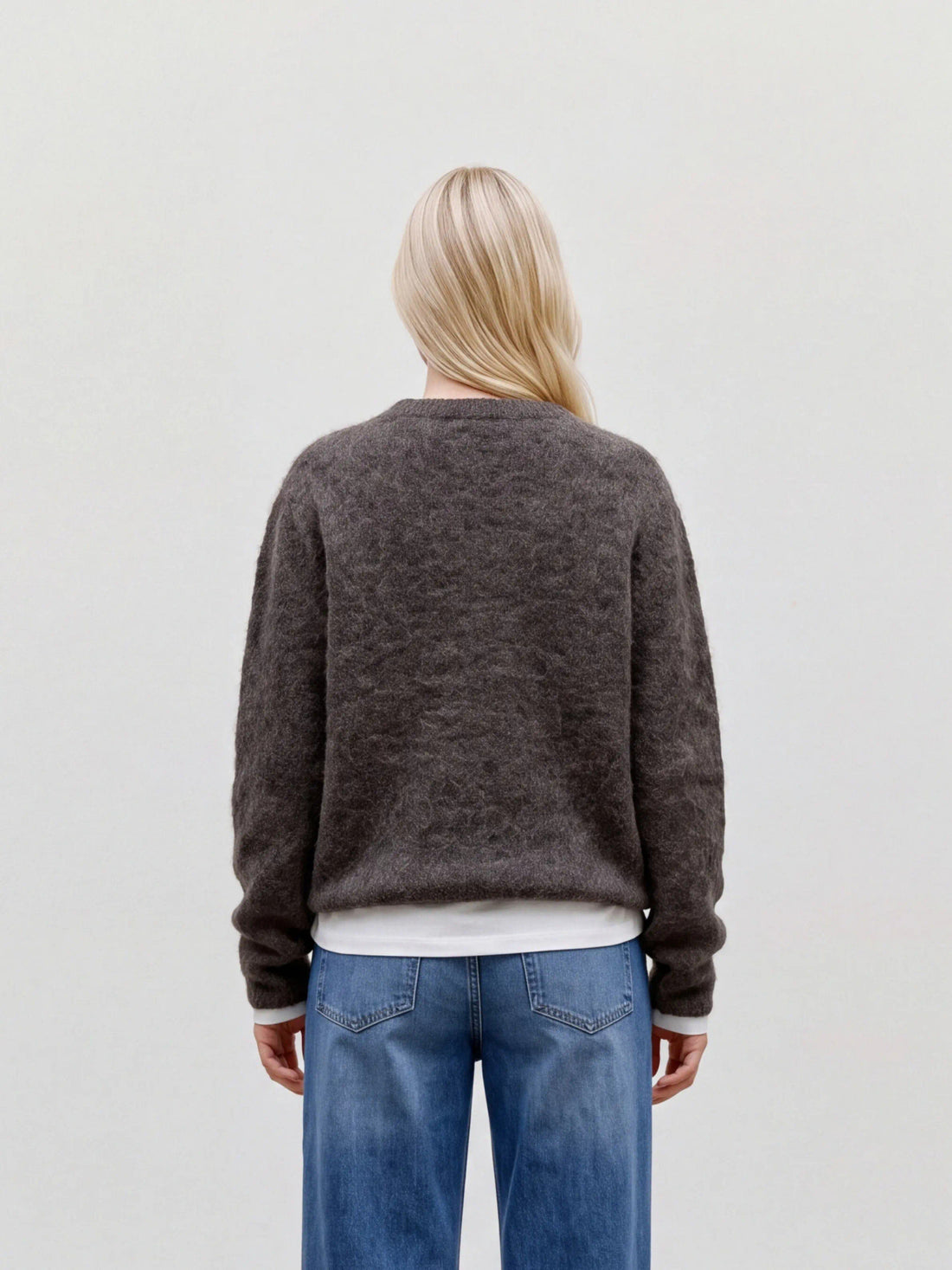 NOVAH O Round Neck Jumper in Chocolate Torte Brown