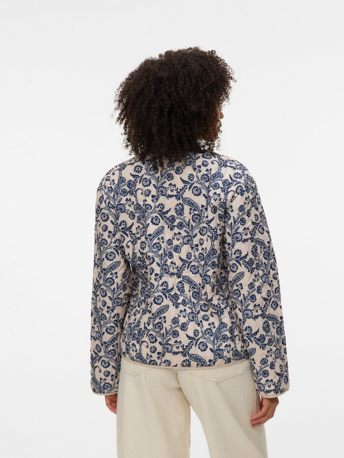 CLARA Quilted Blue and White Jacket