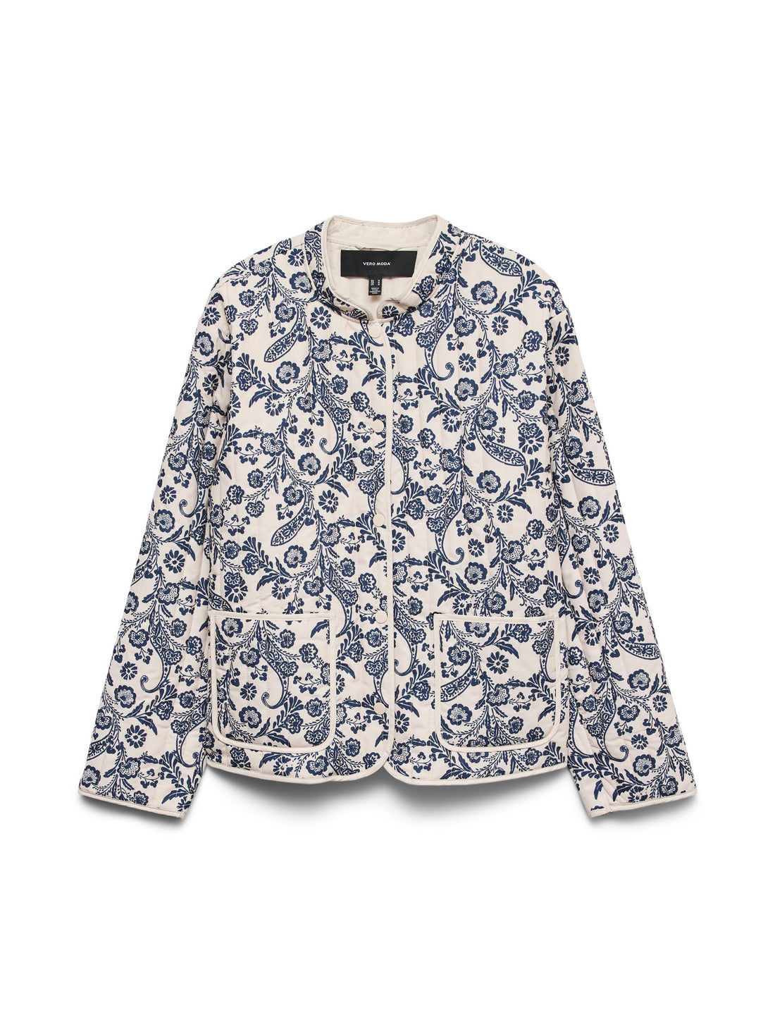 CLARA Quilted Blue and White Jacket