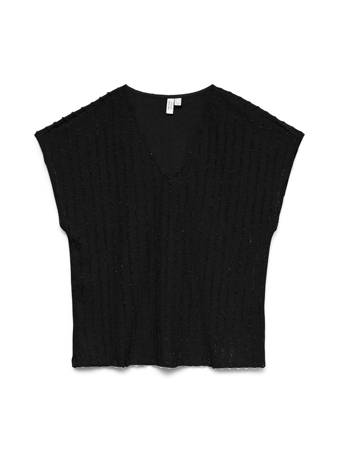 GLORIANA Sleeveless V Neck Subtle Sparkle Lurex Vest Top - 3 Colours Available