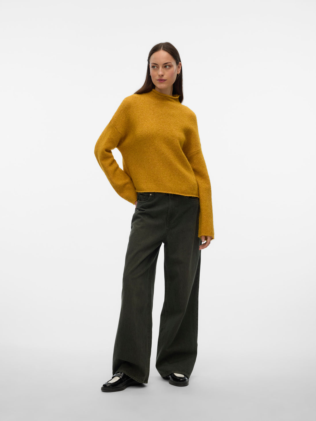 MIRLA Raw Seam High Neck Jumper - 2 Colours Available