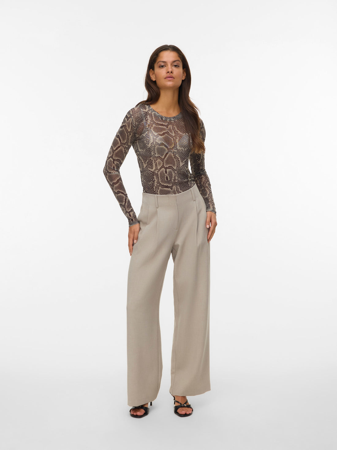 LOVA Mesh Top in Snake Print