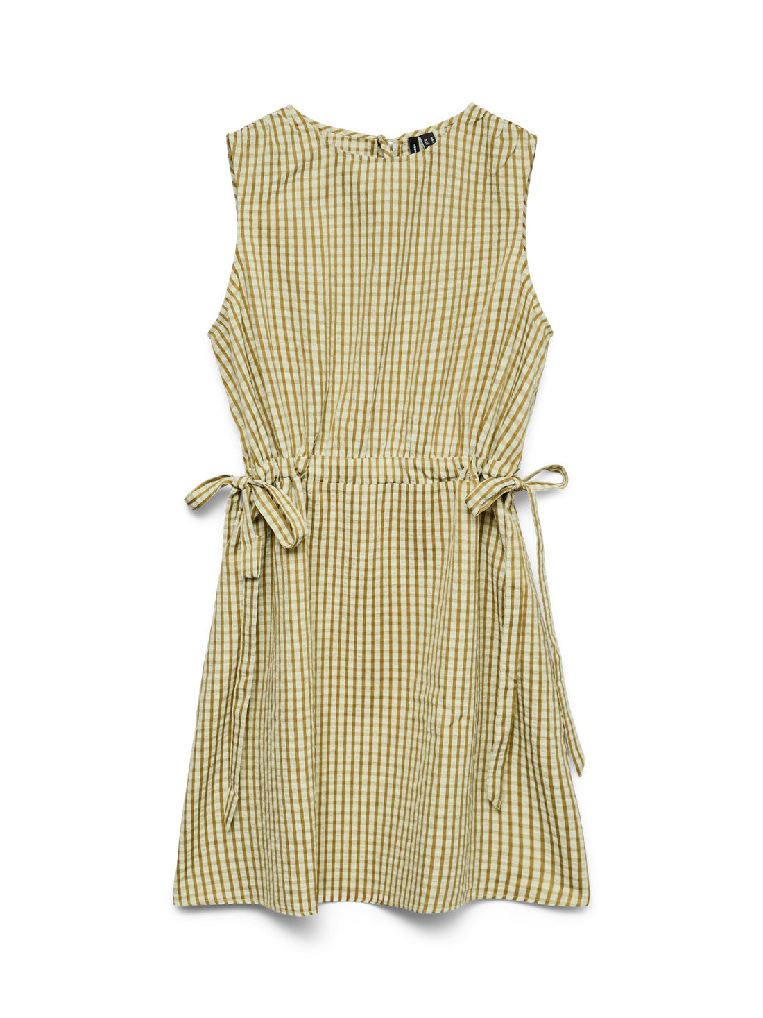 CAMILLA Short Green Check Gingham Sun Dress