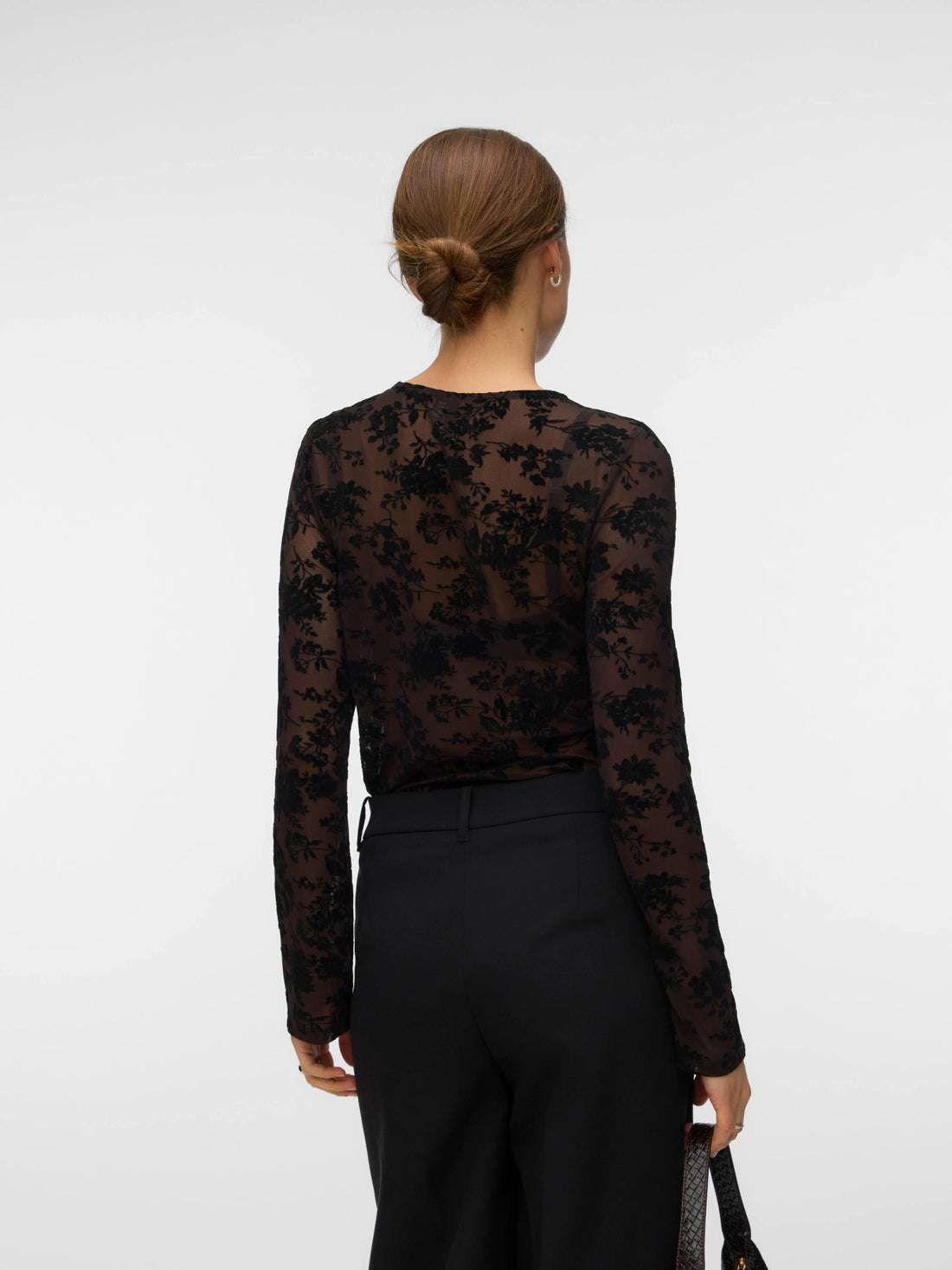 FLORA Burnout Velvet Mesh Top - 2 colours available