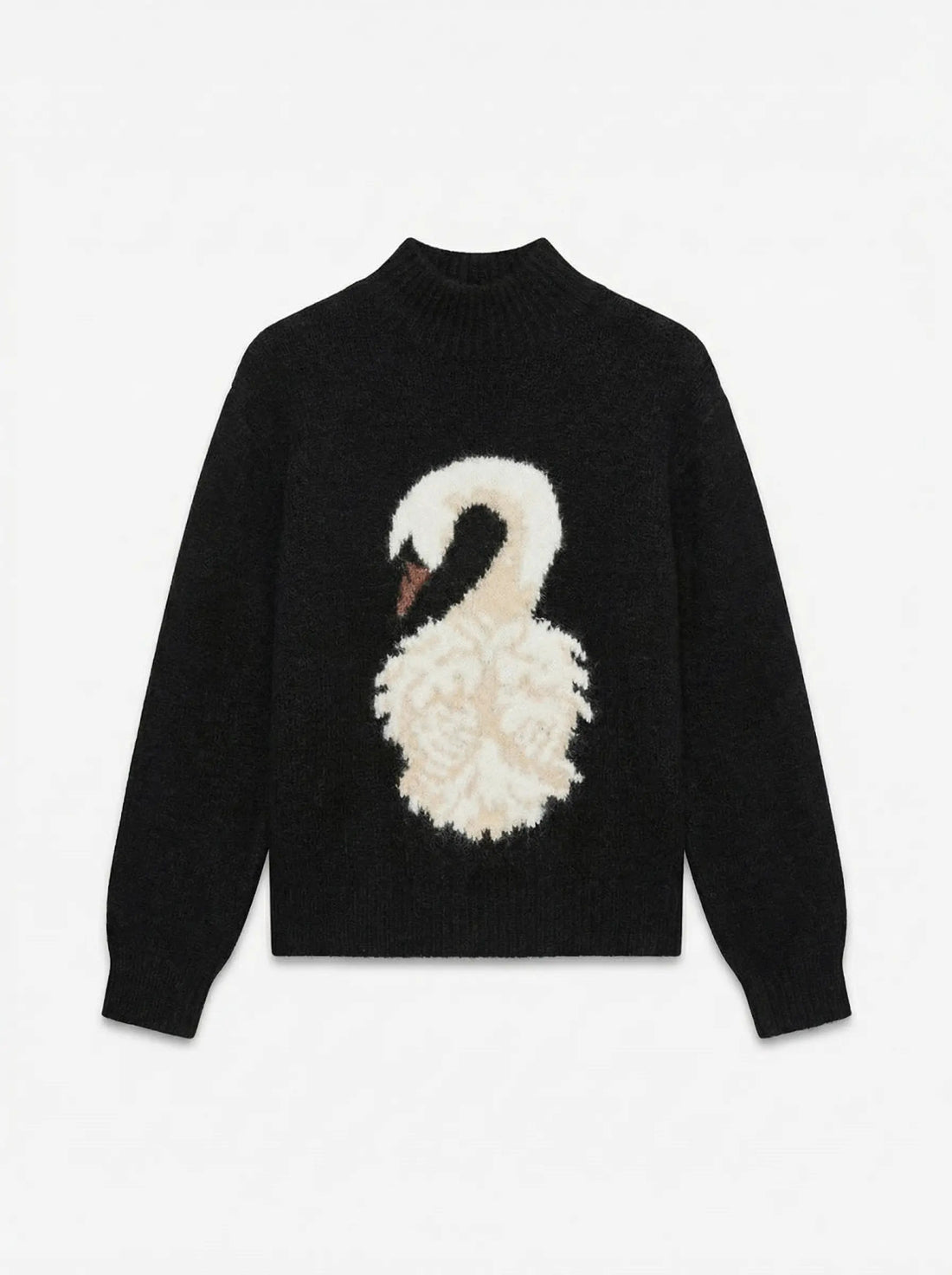 SWAN High Neck Black Jumper