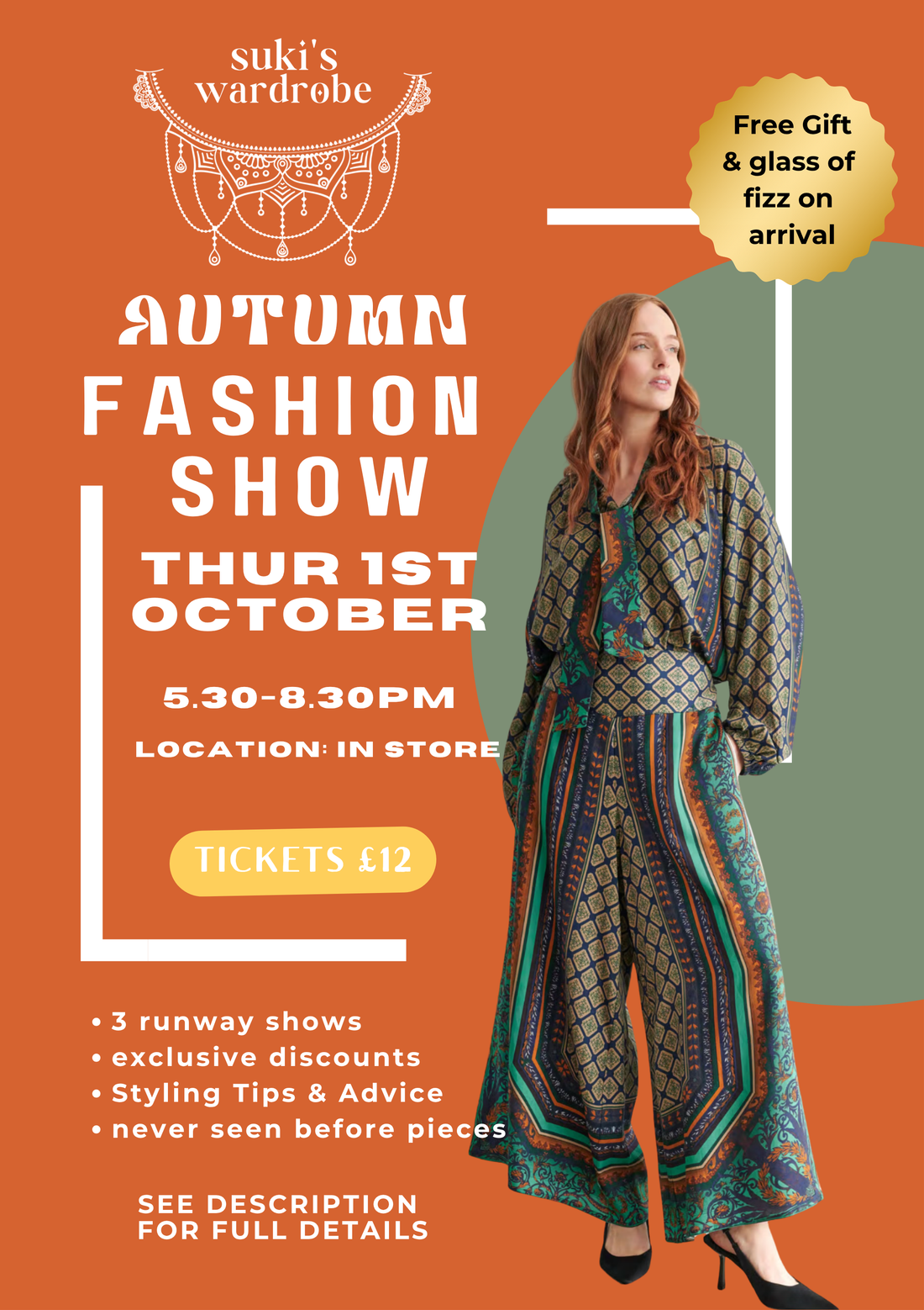 SUKI'S VIP Autumn Fashion Show - 1st October 2026