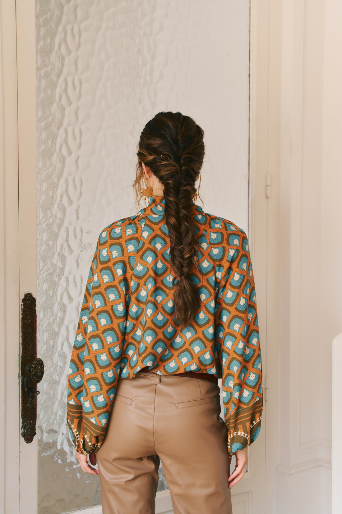 BELINDA Blouse in Geo Sun Print