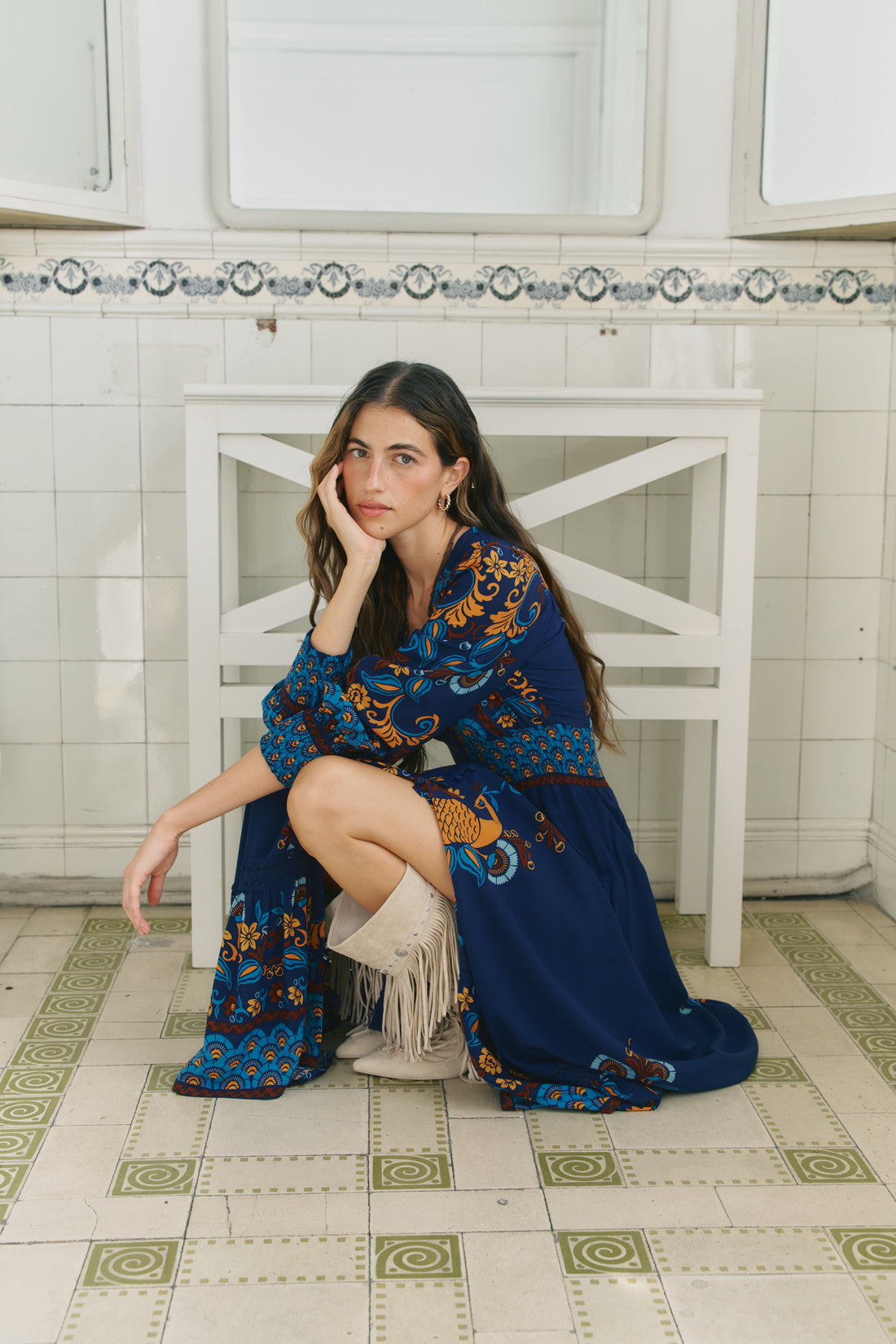 SABRINA Indiana Maxi Dress in Celestial Sway Print