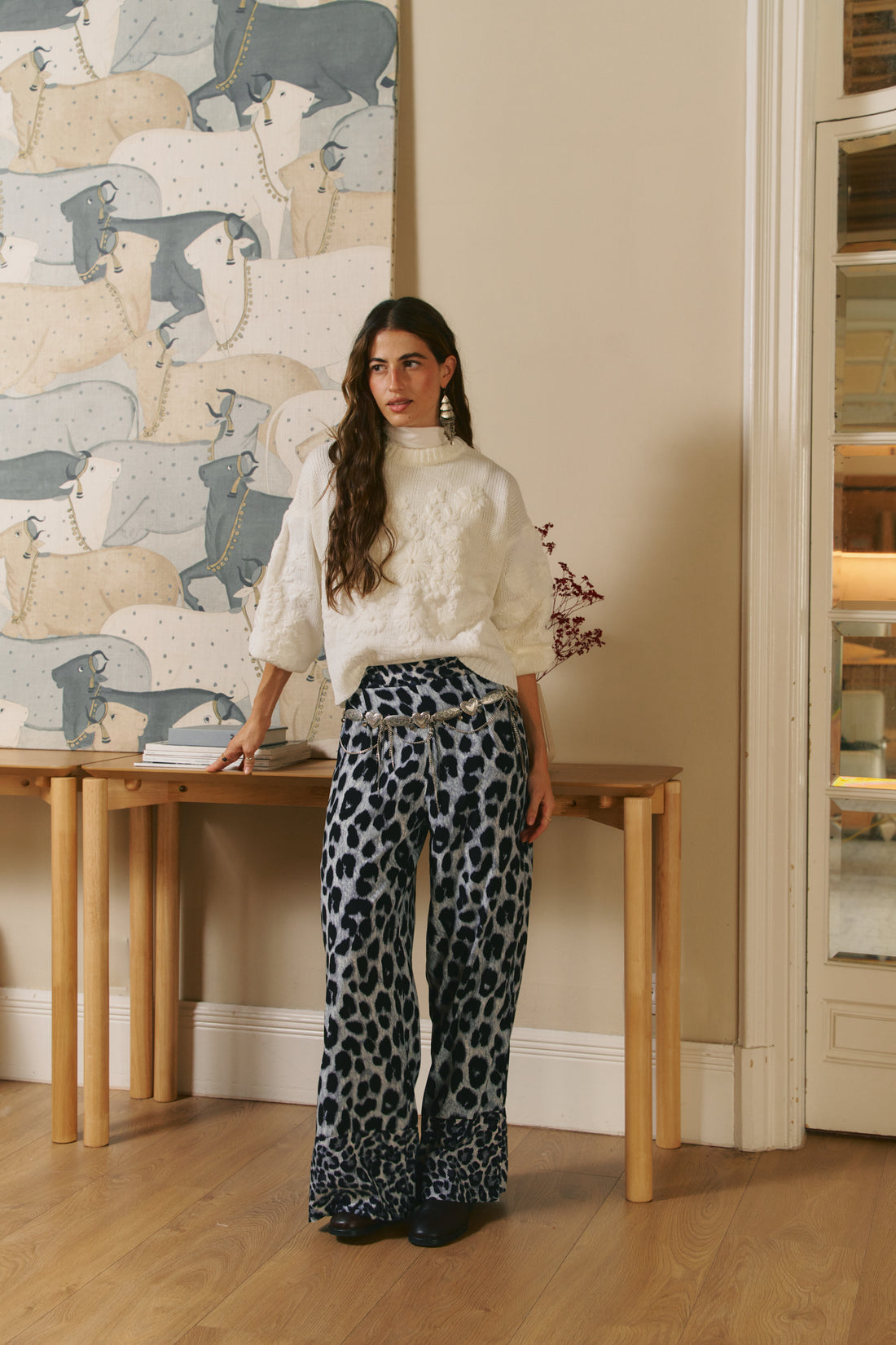 FROST Embroidered Cream Jumper