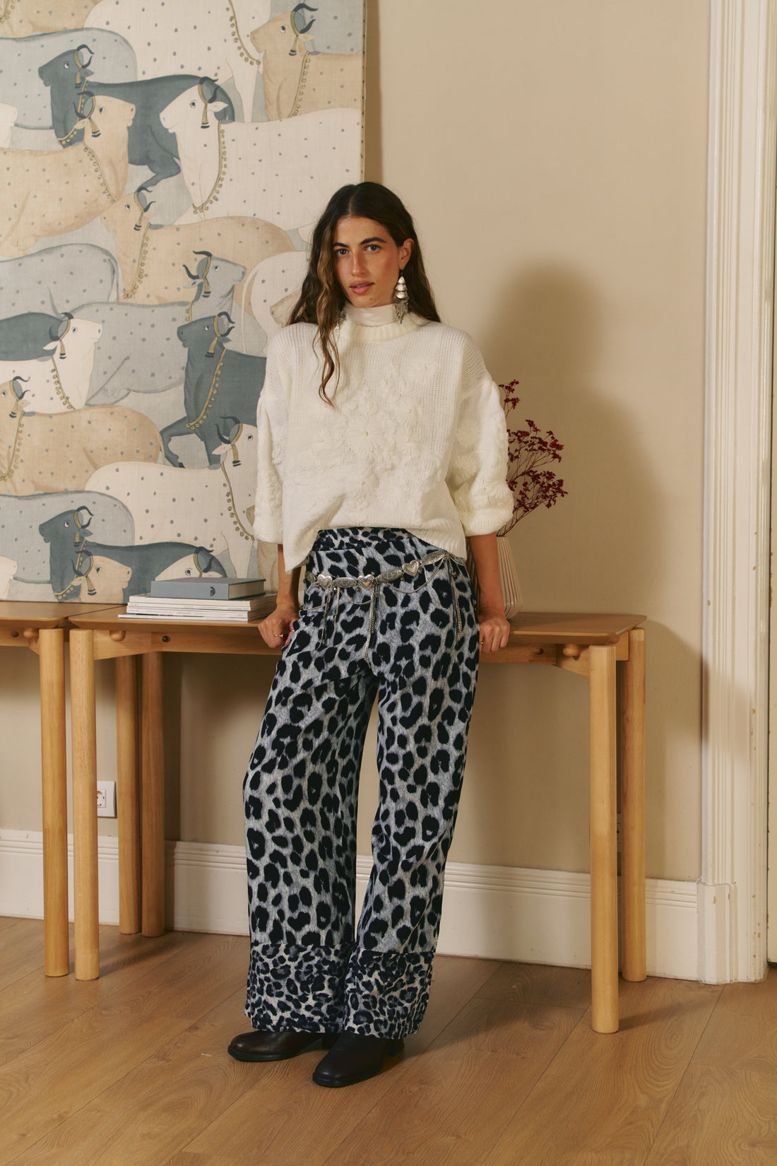 FROST Embroidered Cream Jumper