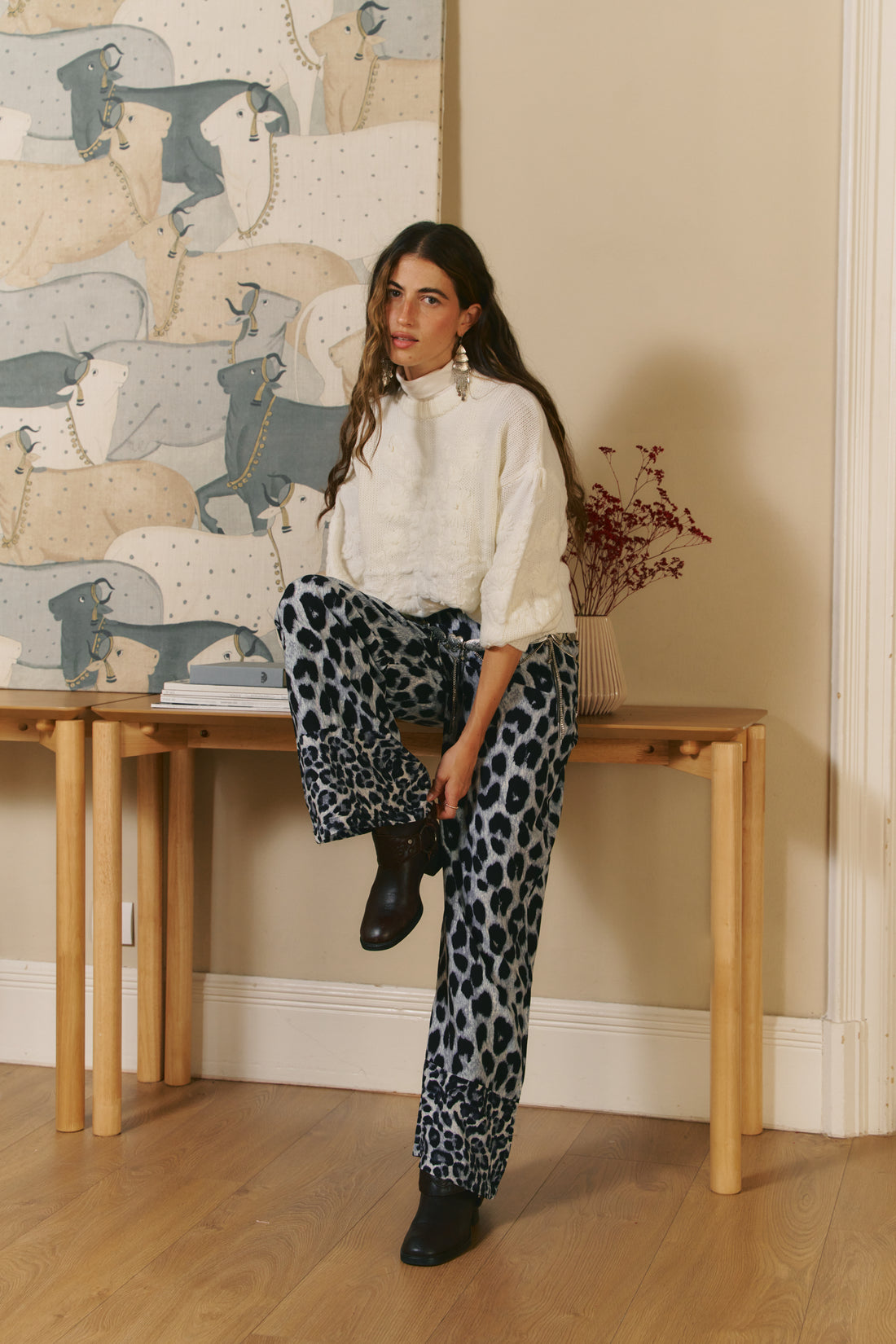 FROST Embroidered Cream Jumper