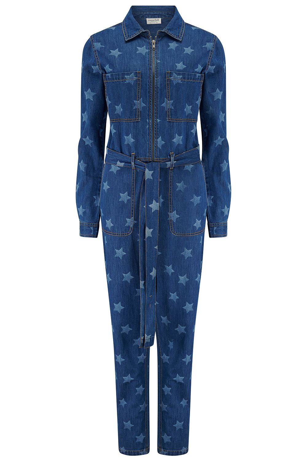 ARWEN Denim Boilersuit In All Stars Print
