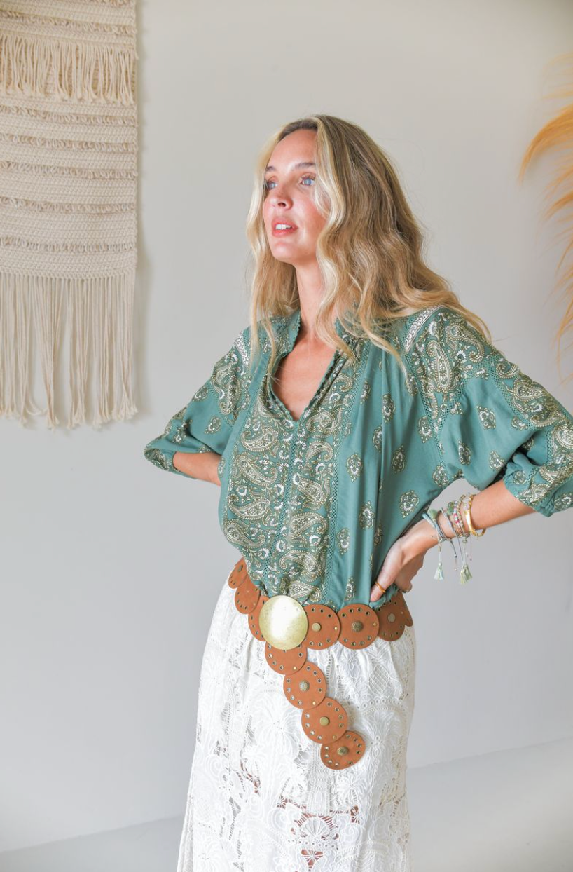 VERONICA PRINT MONTIE BLOUSE