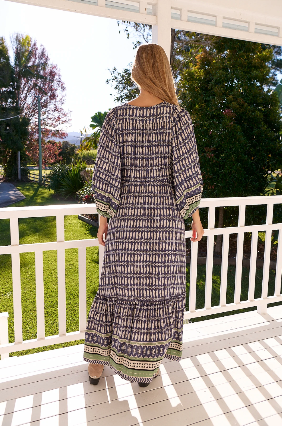 Catalonia Dress in Aztec Relics Print