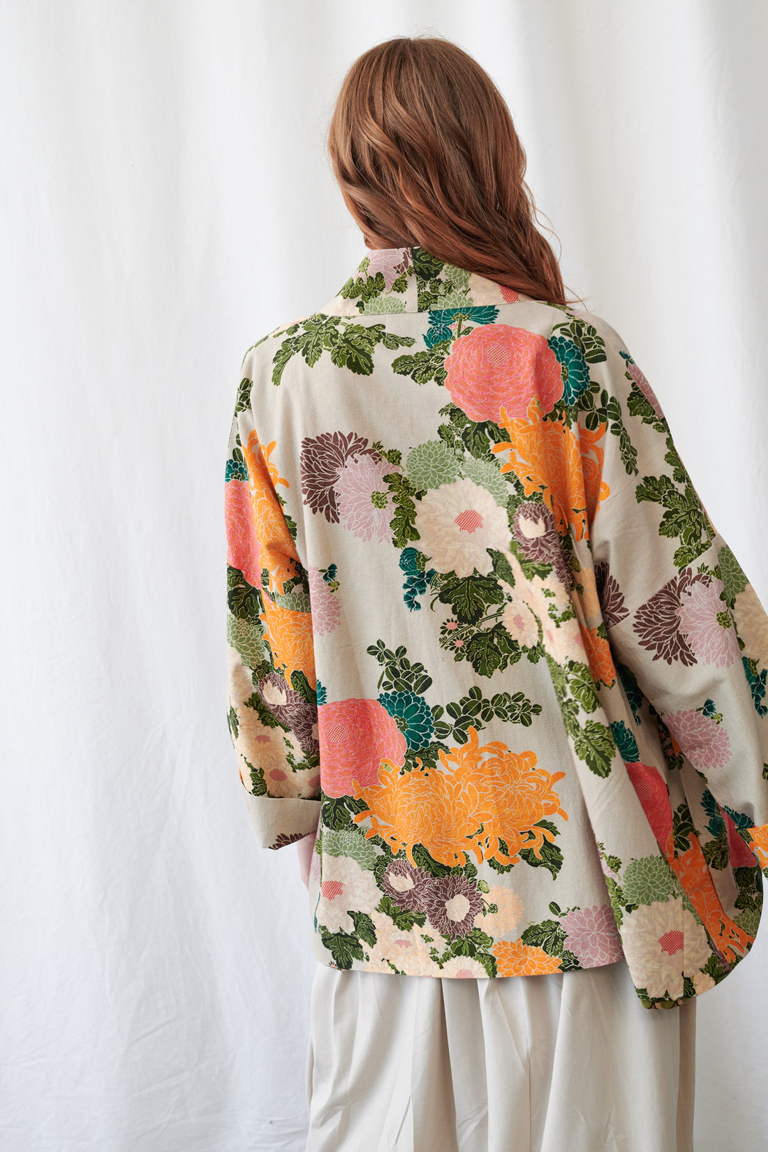 One Hundred Stars Cotton Pocket Jacket in Putty Jacquard Print - JKPJACPUT