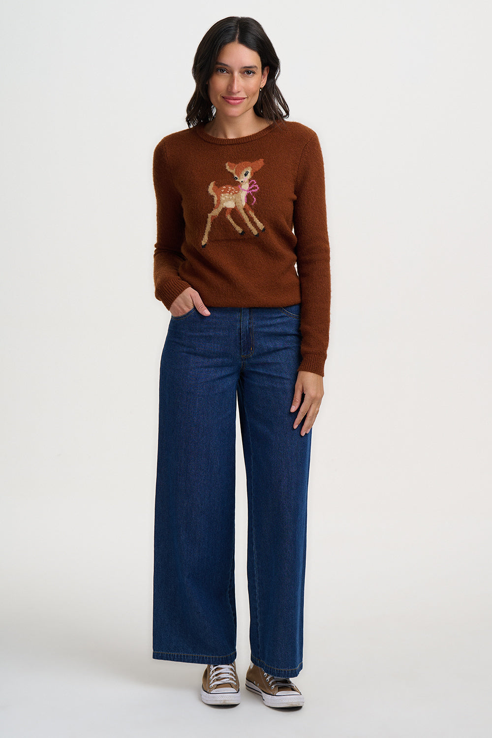 Bambi Vintage Brown Deer Jumper