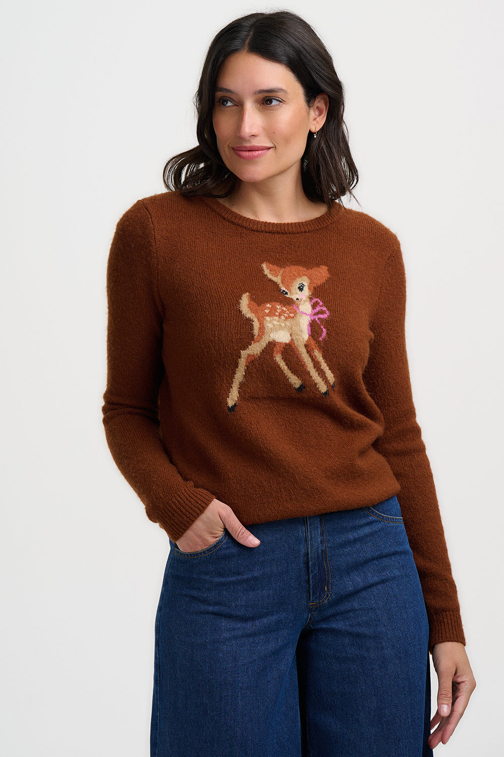 Bambi Vintage Brown Deer Jumper