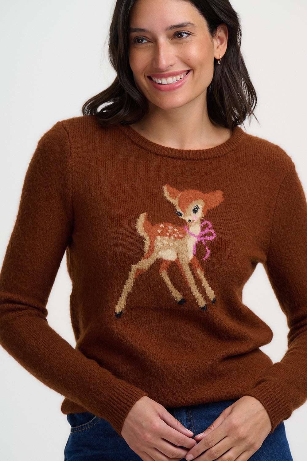 Bambi Vintage Brown Deer Jumper