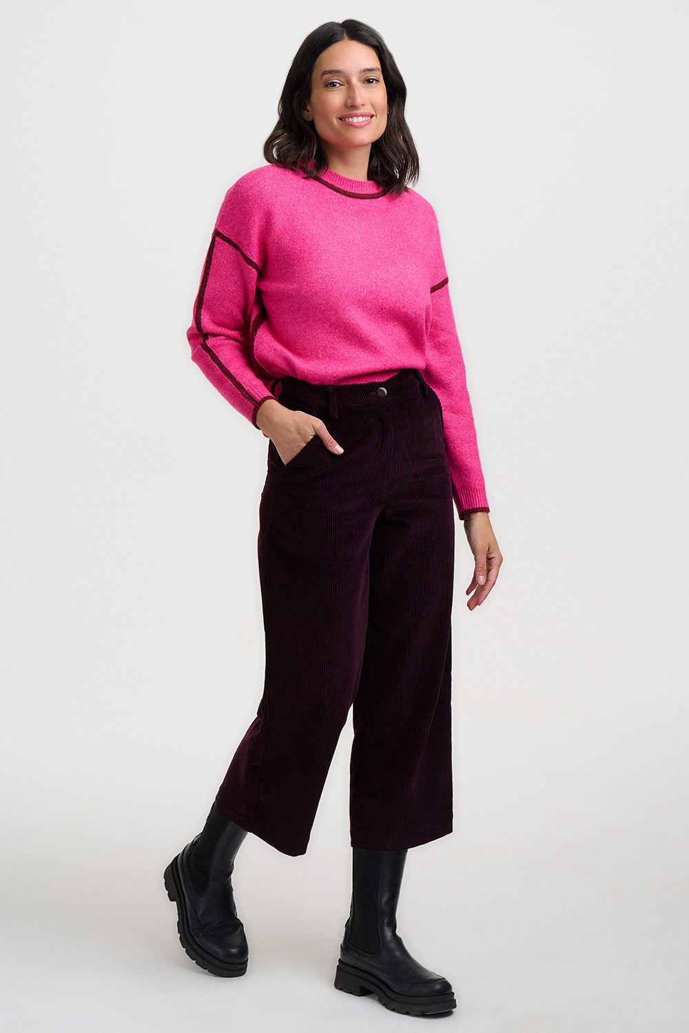 Rozalia Hot Pink Cropped Jumper