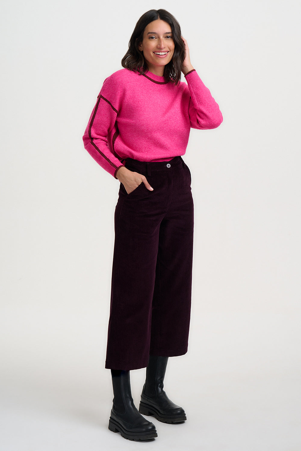 Rozalia Hot Pink Cropped Jumper