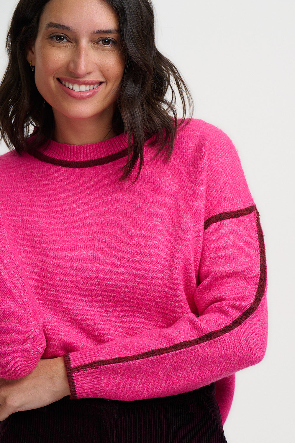 Rozalia Hot Pink Cropped Jumper